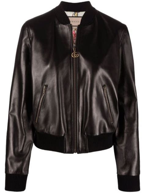 gucci female metallic leather biker jacket with stripes 2008 runway|Gucci Leather jackets for Women .